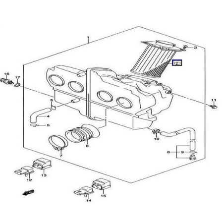 1378042F00  Air Filter Suzuki GSX-1400