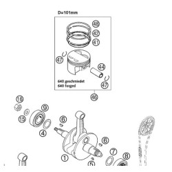 58330031300 Piston Ring (Oil) KTM LC4-640