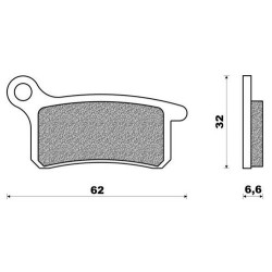 37-109202  ProX Rear Brake Pads KTM SX-65/85