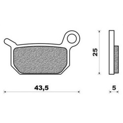 37-106302  ProX Rear Brake Pads KTM SX-50/65
