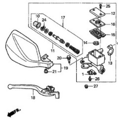 53170MAB621  Hand Brake Lever Honda XL-650V Transalp 