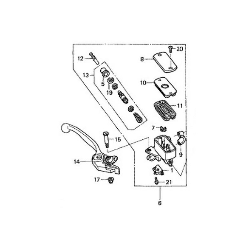 53170MATE01 Honda Hand Brake Lever XL-1000V Varadero CBR-1100XX Blackbird