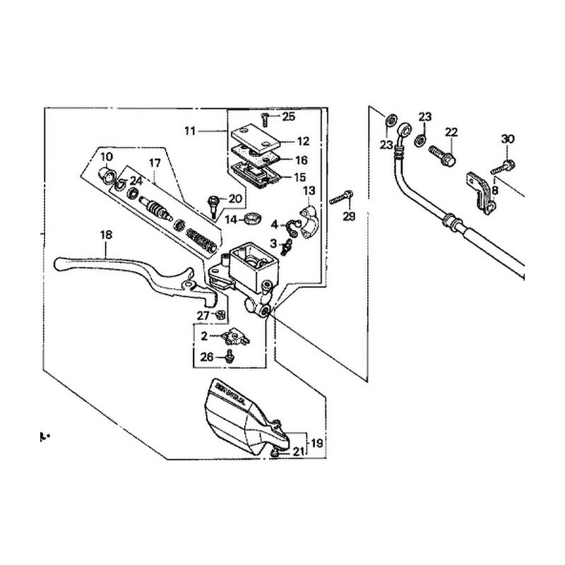 53175MM9006  Honda Hand Brake Lever XL-600V Transalp '88-'93