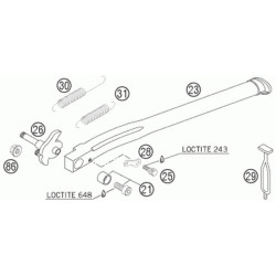 50303023000  Side Stand KTM  EXC '99-'07