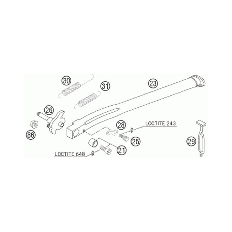 50303023000  Side Stand KTM  EXC '99-'07