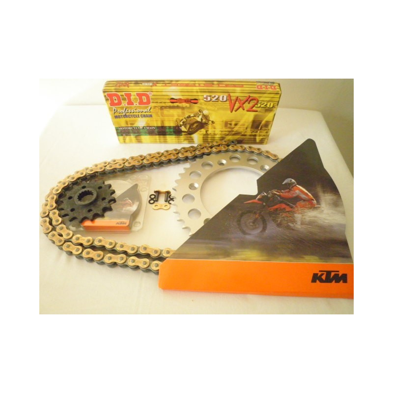 DIDVXGLC41540  D.I.D VX Gold Drive Chain Set KTM LC4 DUKE 15-40