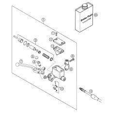 58713001000  Πόμπα Εμπρ. Φρένου KTM Duke 640