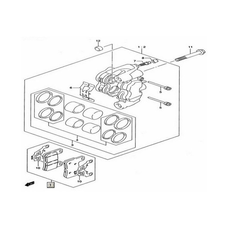 5910047890  Front Brake Pads Suzuki GSXR-1000 '09-'11