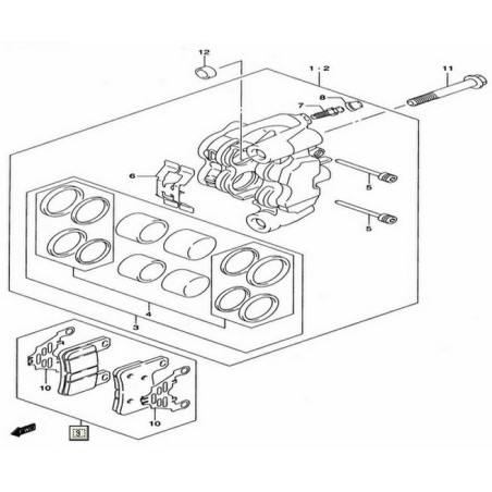 5910047890  Front Brake Pads Suzuki GSXR-1000 '09-'11