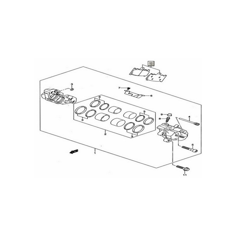 5910035880  Τακάκια Εμπρός Suzuki GSR-600 GSF-650 Bandit '07-'11