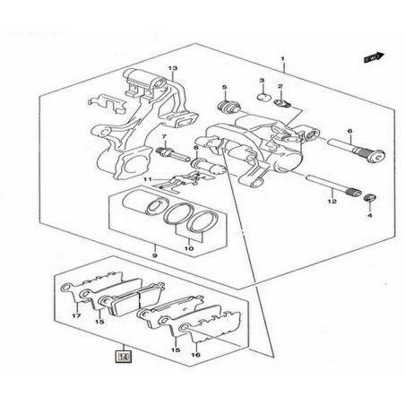 6910047820 Rear Brake Pads Suzuki GSXR-1000 '09-'11