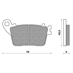 6910047820 Τακάκια Οπίσθια Suzuki GSXR-1000 '09-'11