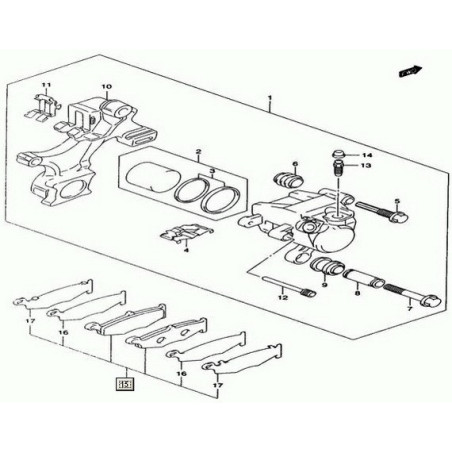 6910144820 Rear Brake Pads Suzuki GSXR-1000 '07-'08