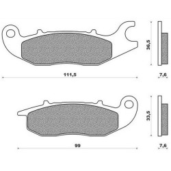 MA375  Front Brake Pads Honda ANF-125 Innova CBR-125 CBF-125