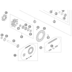 75010051042 Γρανάζι Οπίσθιο KTM Duke-690 SM-690 42T.