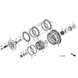 22201MFJD00 Clutch Friction Disk Honda CBR-600RR CBF-600 ABS Hornet-600 ABS