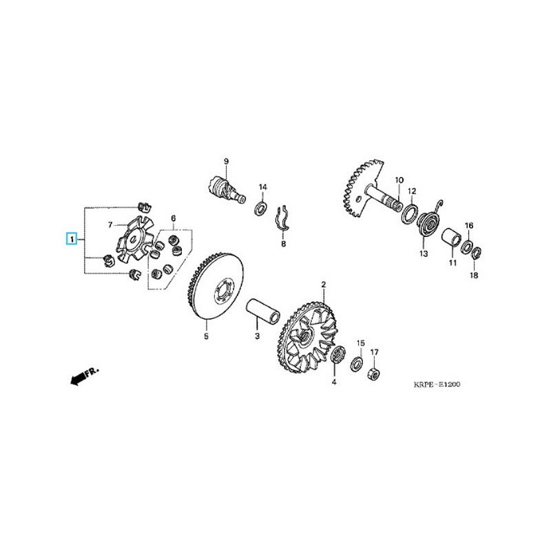 22011KPL940  Piece Set Slide Honda SCV-100 Lead