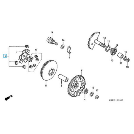 22011KPL940  Piece Set Slide Honda SCV-100 Lead