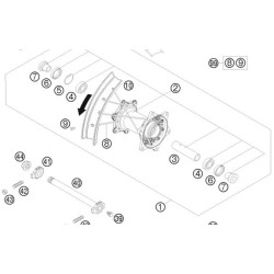 0625060058  Rear Wheel Bearing (6005) KTM EXC-SX '98-'12