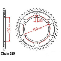 300.47 Chiaravalli Rear Sprocket Honda XL-700V