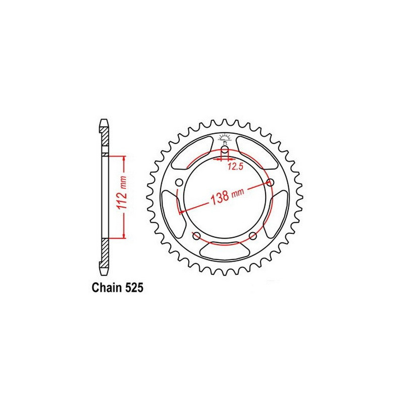 2033.47 Chiaravalli Rear Sprocket Honda XL-1000V