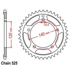 2061.47  Chiaravalli Rear Sprocket Suzuki DL-650