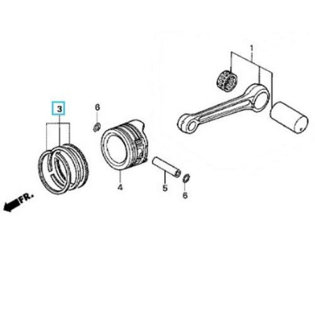 13051KPH900  Piston Rings 1.00 Oversize Honda ANF-125 Innova  