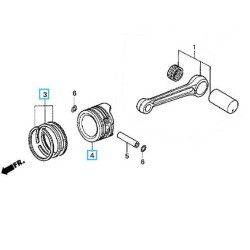 13104KTM305  Piston-Rings Set 0.75 Oversize Honda ANF-125 Innova
