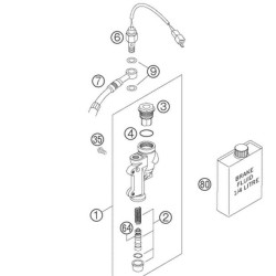 50311051100   Διακόπτης-Ρακόρ Πίσω Φρένου KTM EXC-LC 4-640-LC8 Adventure