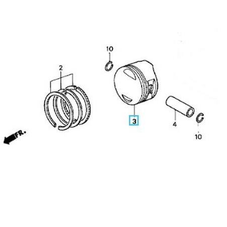 13103KGG911  Piston 0.50 Oversize Honda SH-150