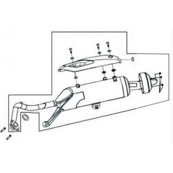 18318H3A000  Muffler Protector Sym Joyride-200 EFI