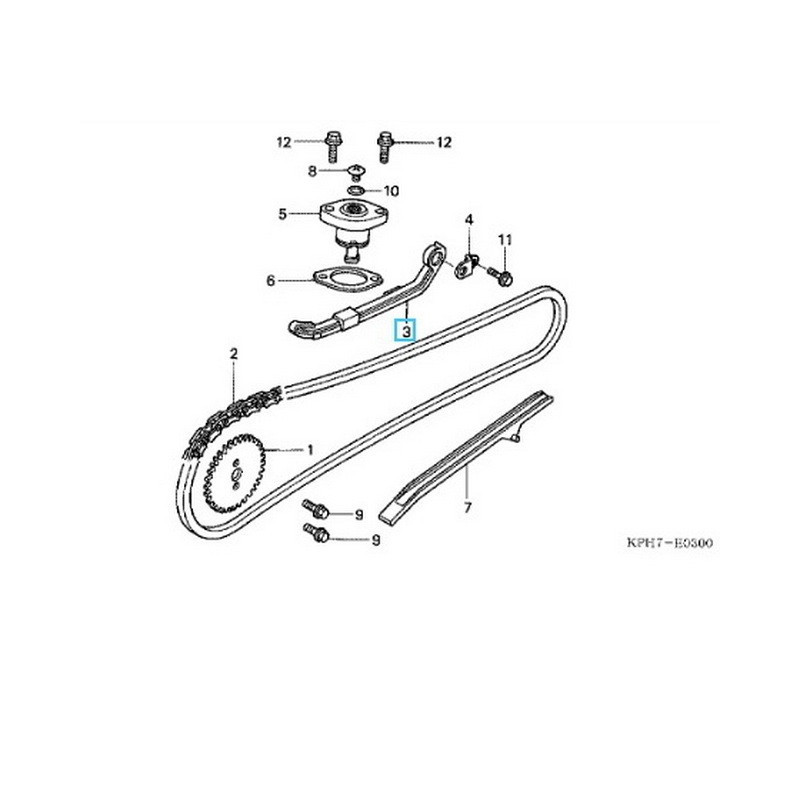 14510KPH880  Οδηγός Καδένας Εκκεντροφόρου Honda ANF-125 Innova 