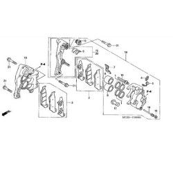 45190MCB611  Βάση Δαγκάνας Εμπρός Αριστερή Honda XL-650V Transalp