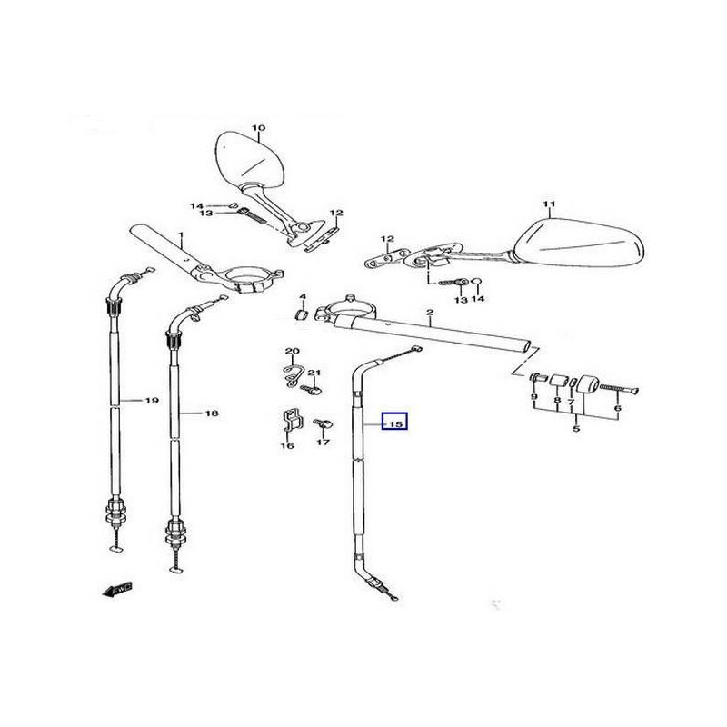 5820018G00  Clutch Cable Suzuki GSXR-1000 '03-'04