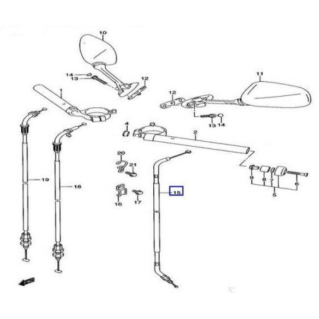 5820018G00  Clutch Cable Suzuki GSXR-1000 '03-'04