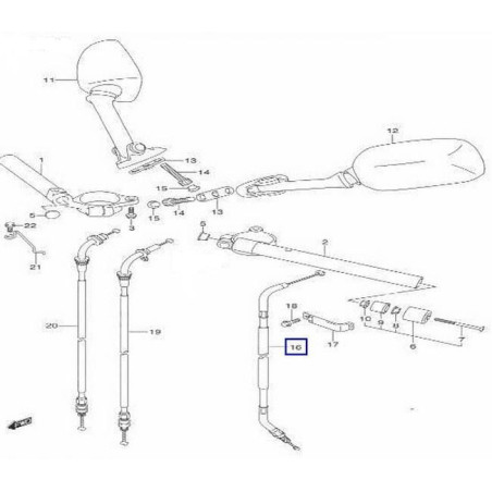 5820035F10  Ντίζα Συμπλέκτη Suzuki GSXR-600-750 '02-'03
