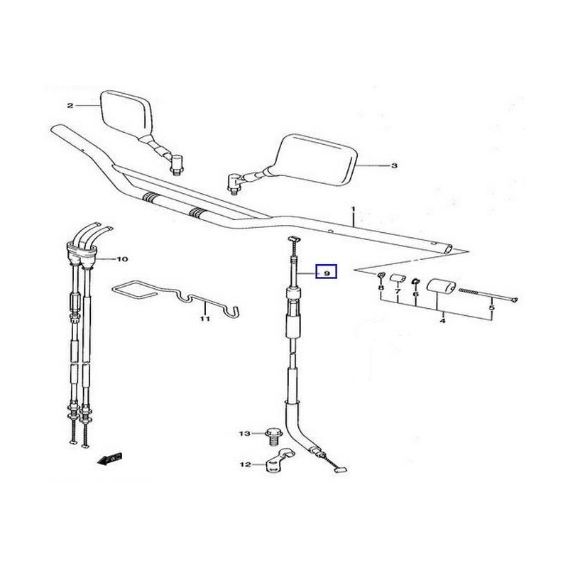 5820029F10  Clutch Cable Suzuki DRZ-400S DRZ-400SM 