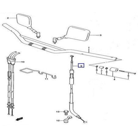 5820029F10  Clutch Cable Suzuki DRZ-400S DRZ-400SM 