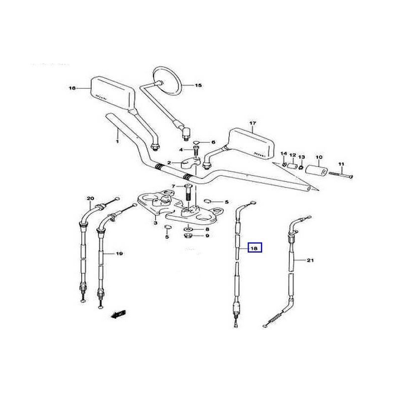 5820001DA0  Clutch Cable Suzuki GS-500 '03-'06