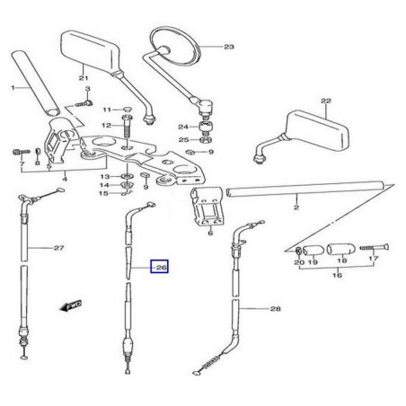 5820001D11  Clutch Cable Suzuki GS-500 '89-'02