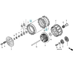 22321KZ3690  Clutch Steel Plate Disc Honda CRF-450R-X 