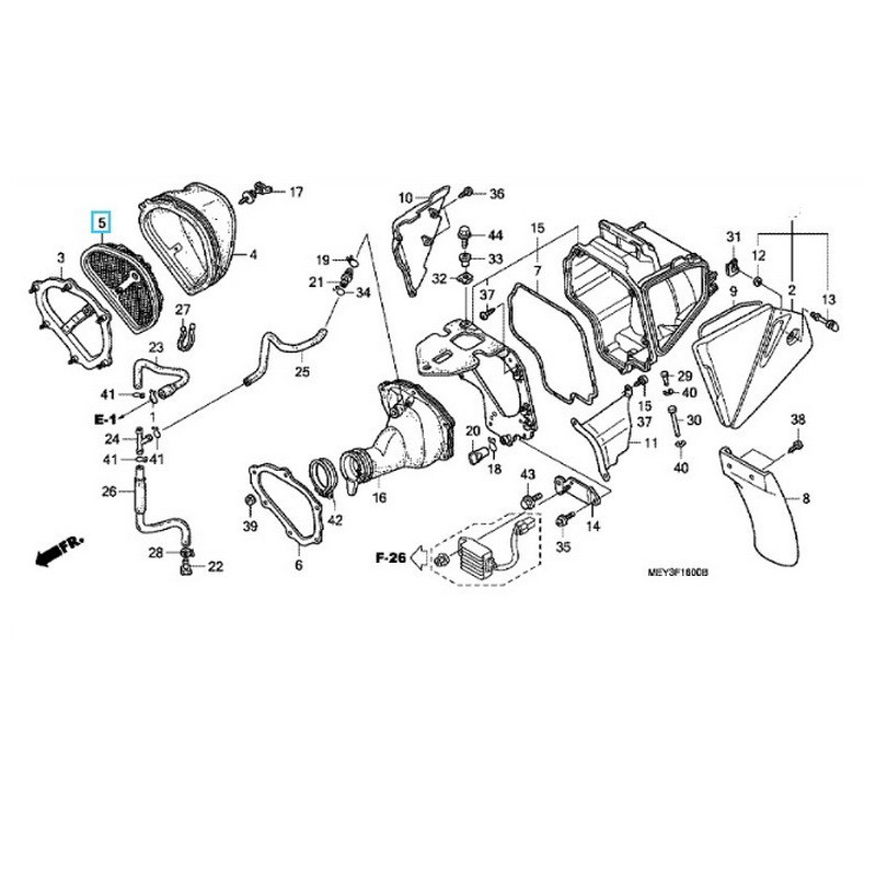 17214MEN670  Βάση Φίλτρου Αέρος Honda CRF-250X-450X 