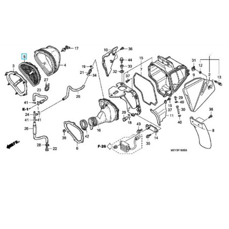 17214MEN670  Βάση Φίλτρου Αέρος Honda CRF-250X-450X 