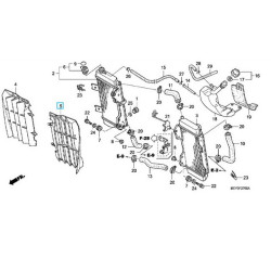 19034MEY670  Grille Radiator Left Honda CRF-450X