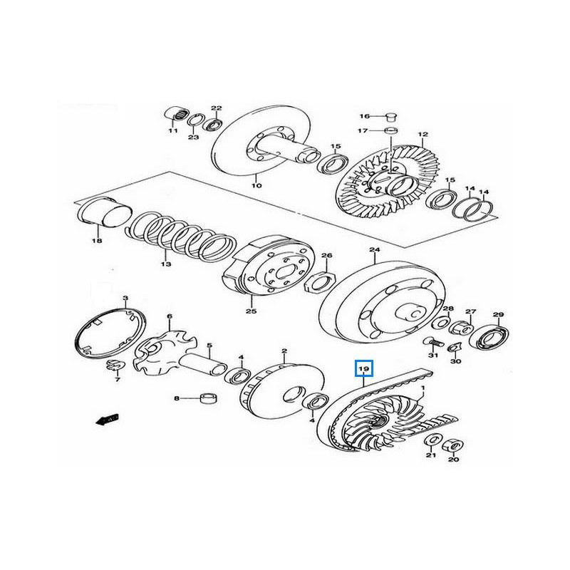 2760115F10  Ιμάντας Κίνησης Suzuki AN-400 Burgman '03-'06