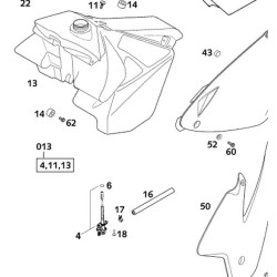 58307105200  Διακόπτης-Ρουμπινέτο Βενζίνης KTM EXC '98-'02