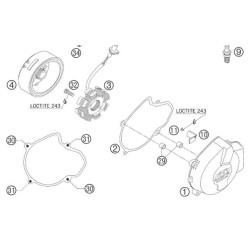 59030002000  Ignition Cover KTM EXC-250-450-525 '00-'07