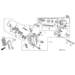 06456MCWH02  Front Left Brake Pads Honda VFR-800 '06-'09