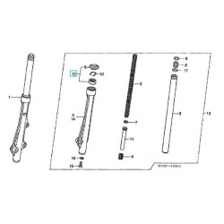 51490GN51200  Τσιμούχα-Ξύστρα Σετ Εμπρός Ανάρτησης Honda NF-100 Supra C-100 Astrea Grand