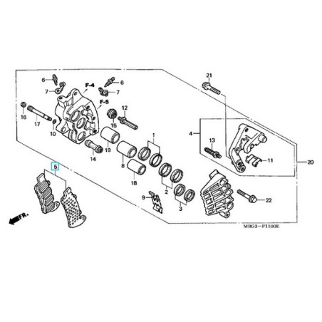 06455MBG006  Front Brake Pads Honda VFR-800 '98-'01